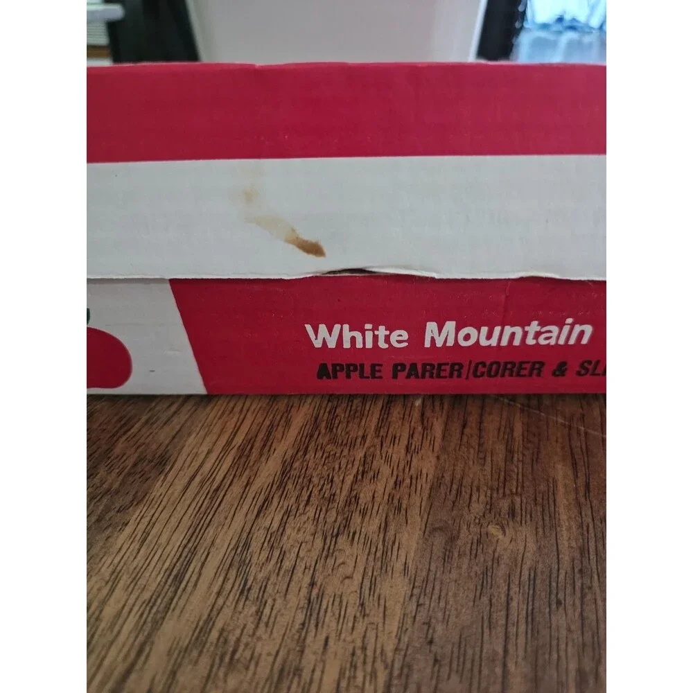 Vintage White Mountain Apple Peeler Parer Corer Slicer With Box And Instructions